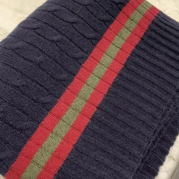 Ralph Lauren (NWT) Cricket Cable Knit, 100% Cashmere Throw - Picture 7 of 10